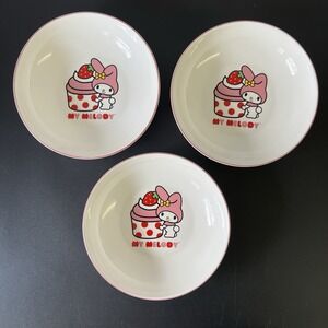 SET OF 3 -My Melody Cupcake Sanrio 9-Inch Ceramic Pasta Bowls